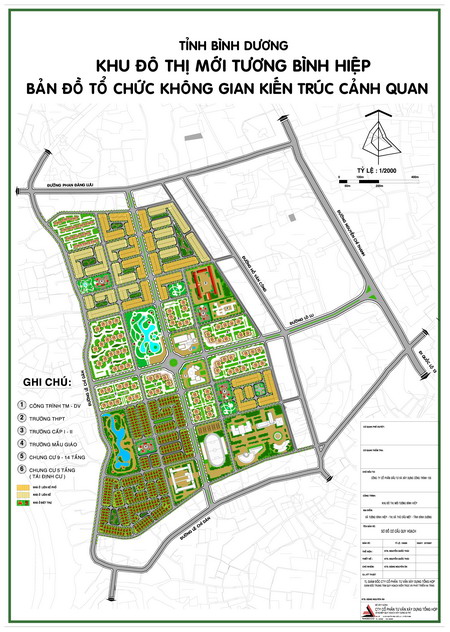Hạ tầng, quy hoạch của Khu đô thị mới Tương Bình Hiệp | ảnh 1